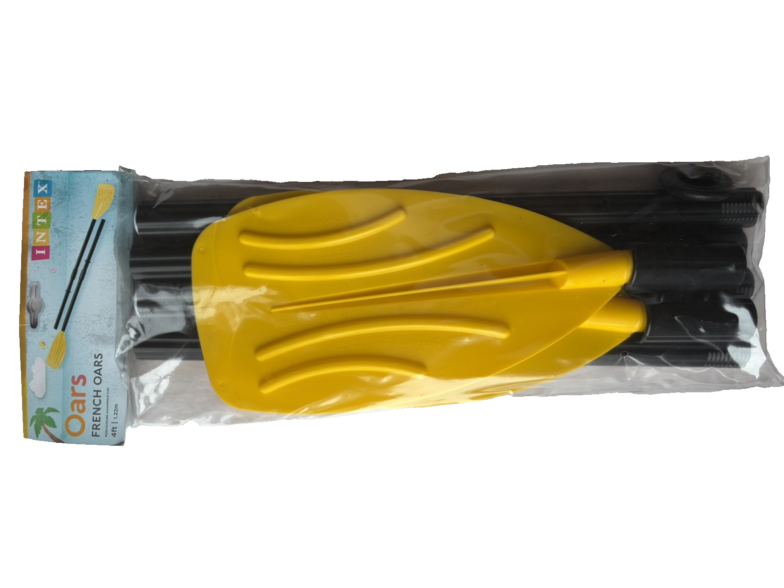 Intex French Oars 48” Inflatable Boat Paddles – 2-Piece Set – Yellow/Black
