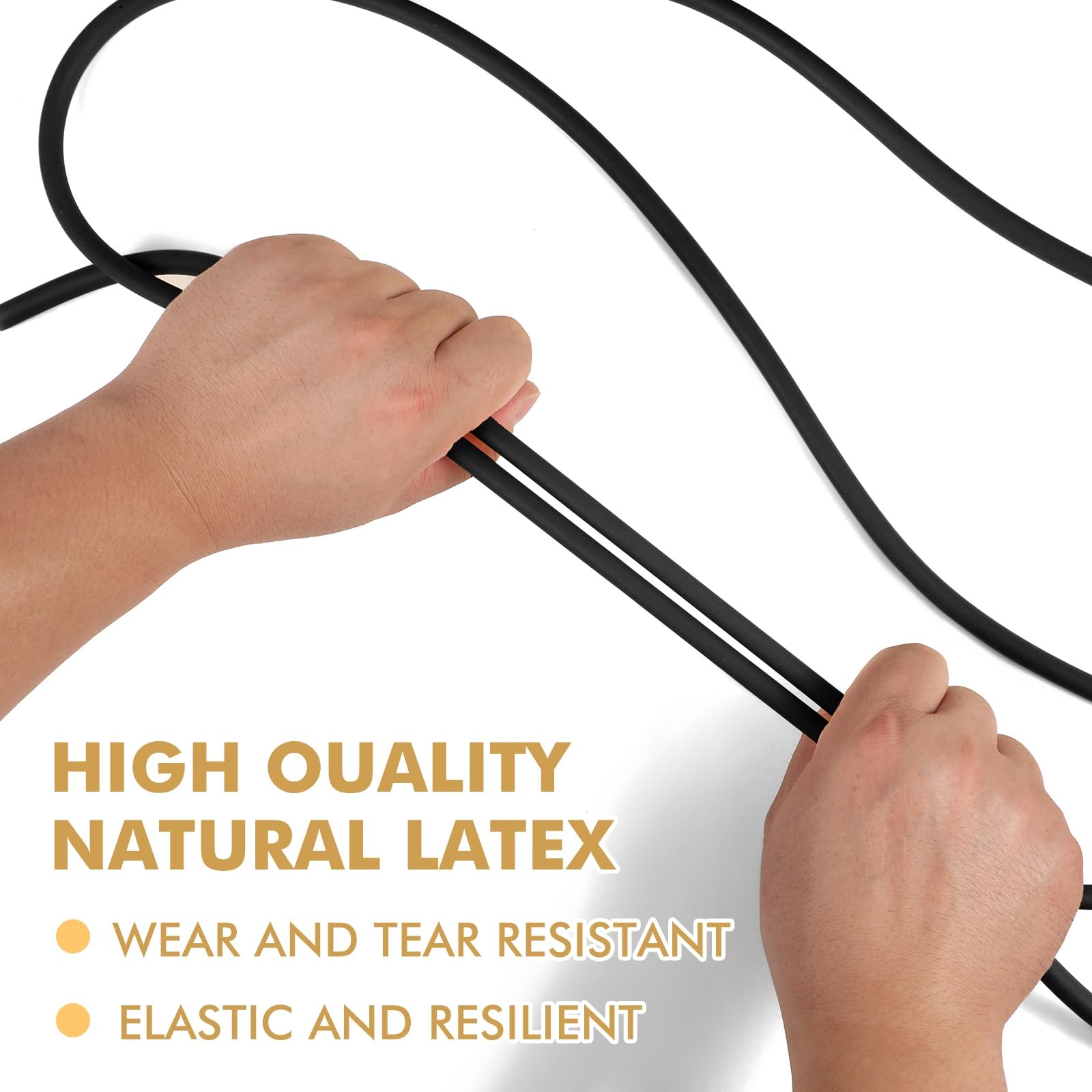 100 ft Latex Rubber 100 feet long, 1/4 inch ID, 3/8 OD, Black(100ft)