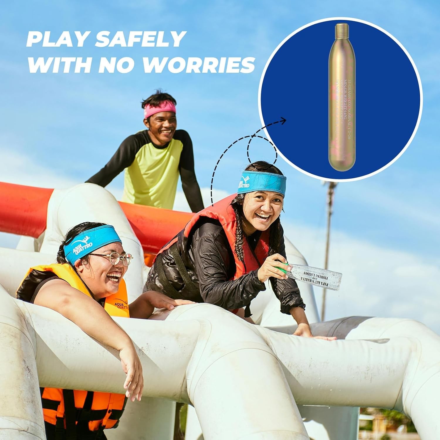 33G Co2 Cartridge Cylinder for Life Vest C02 PFD Rearming Kit, 2 sets