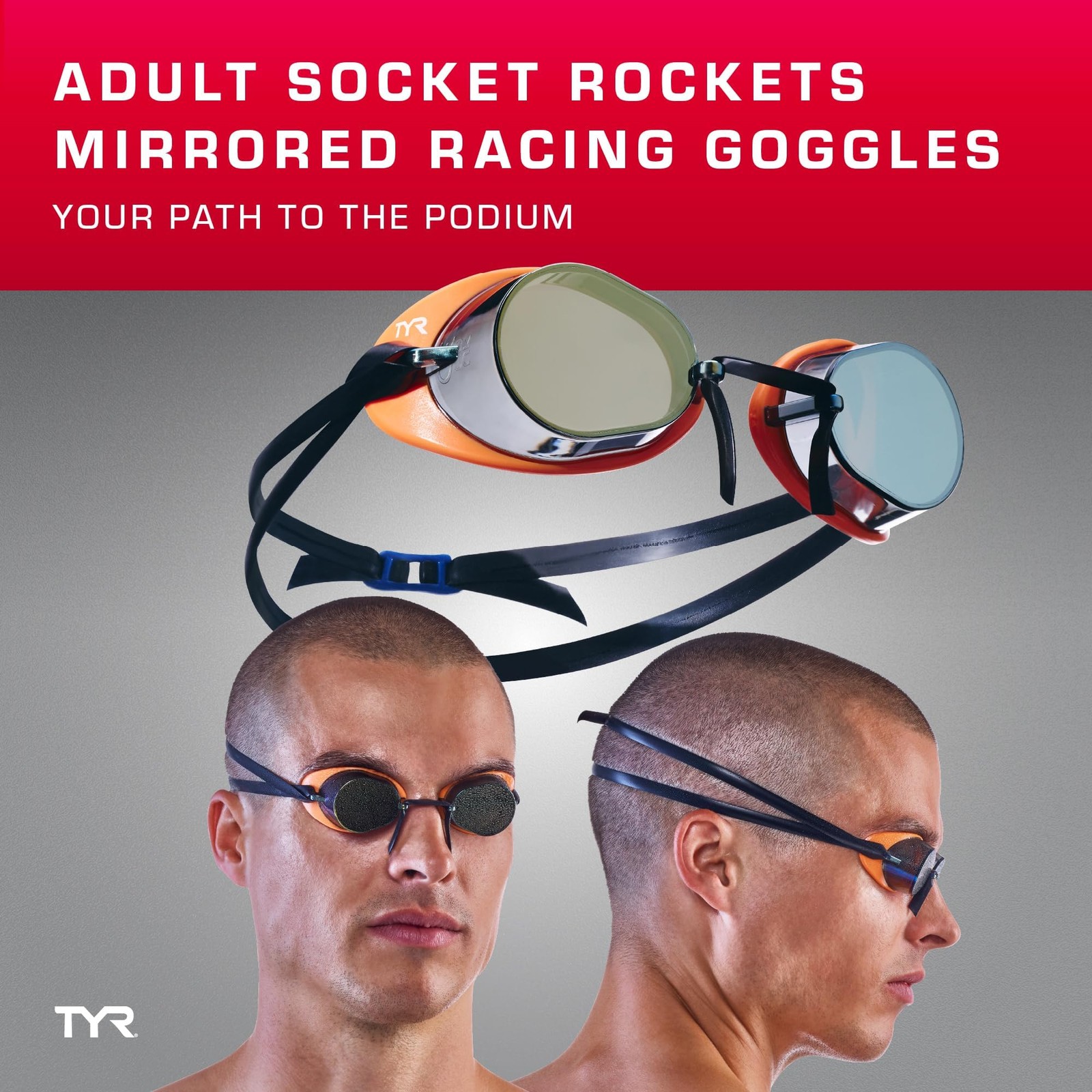 TYR Unisex Socket Rockets 2.0 Mirrored Racing Swim Goggles, Color Options