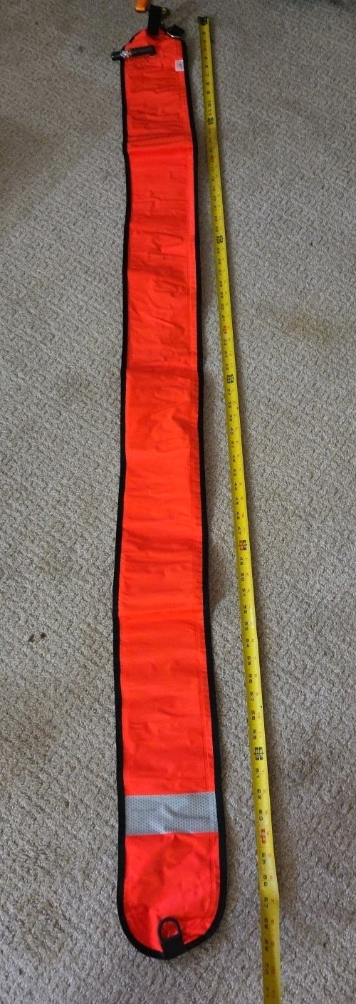 Scuba Diving SMB 5.5ft High Visibility Orange Surface Marker Bouy w/Whistle USA