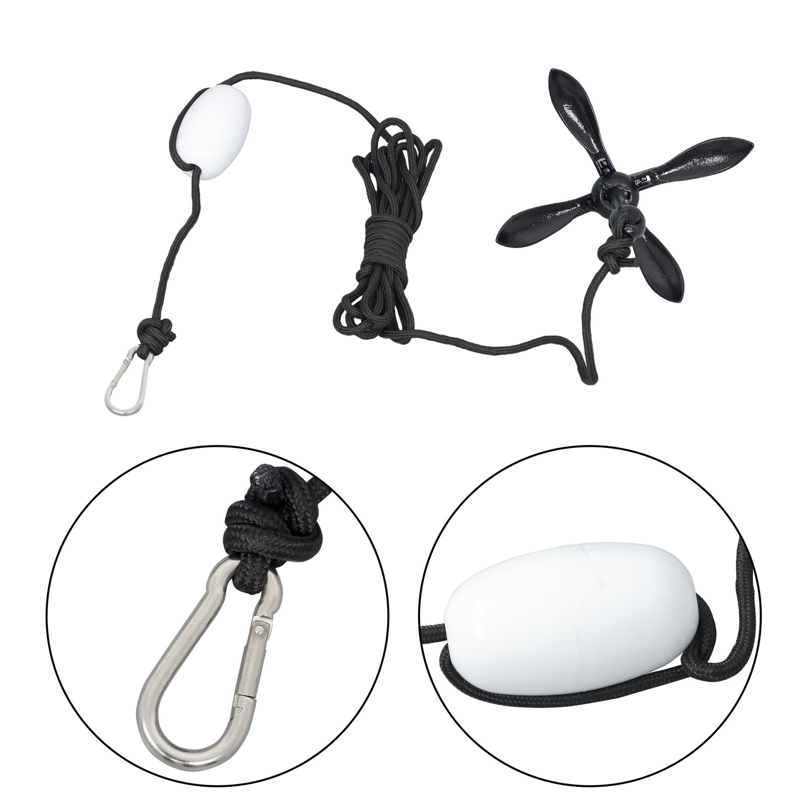 Kayak Grapnel Anchor Kit 3.5 lb Paddle Board Anchor Buoy Kit For Small Boats Pwc