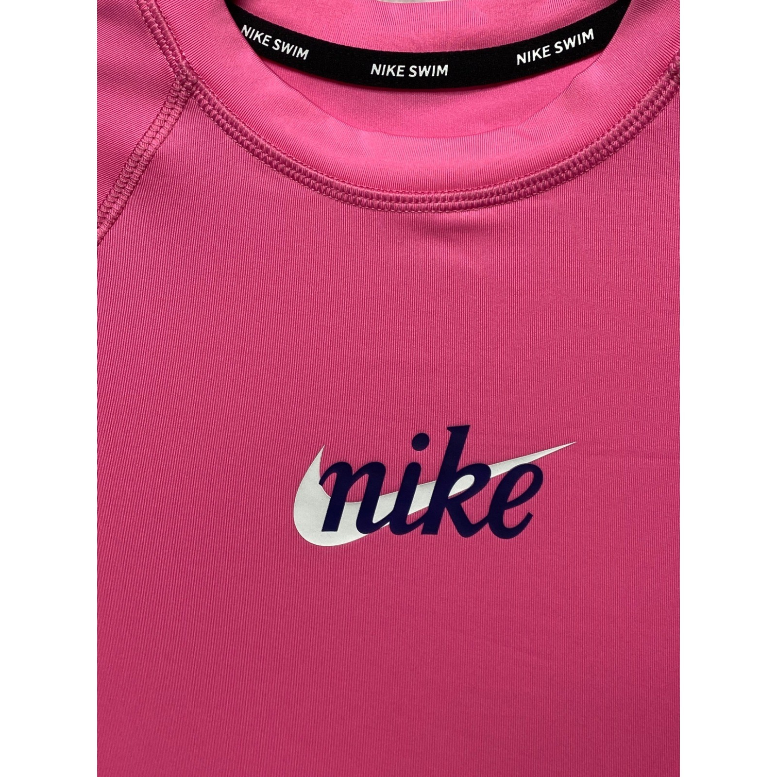 Nike Swim Womens Dri-FIT UPF 40+ Long Sleeve Rash Guard Pink Size Medium NWT