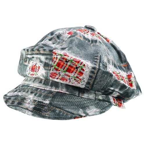 Armycrew 8 Panel Multi Printed Retro Newsboy Hat One Size Green Red Multi