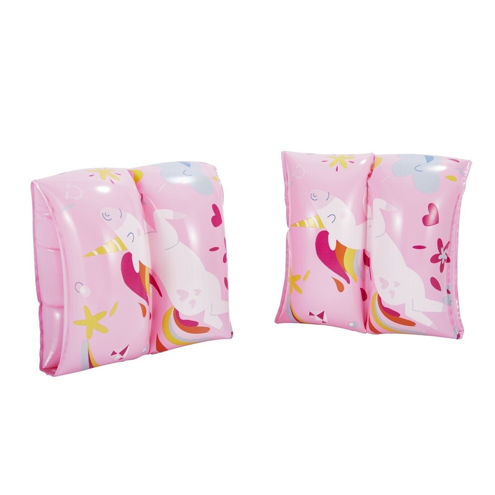 Unicorn-Themed Pink Inflatable Arm Bands For Kids Ages 3-6 By Play Day