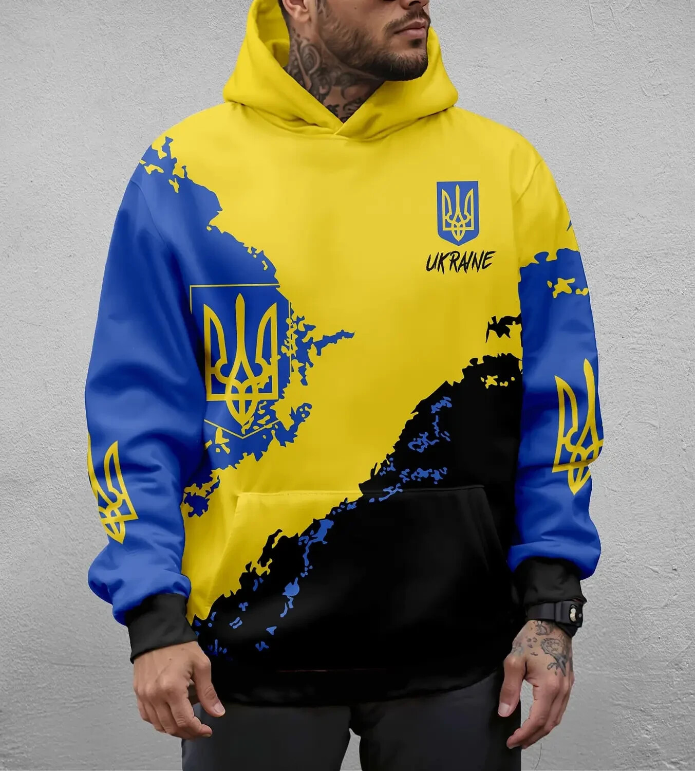 Ukrainian Sports suit, human, patriotic, “Hit”, hoodie + pants💛💙