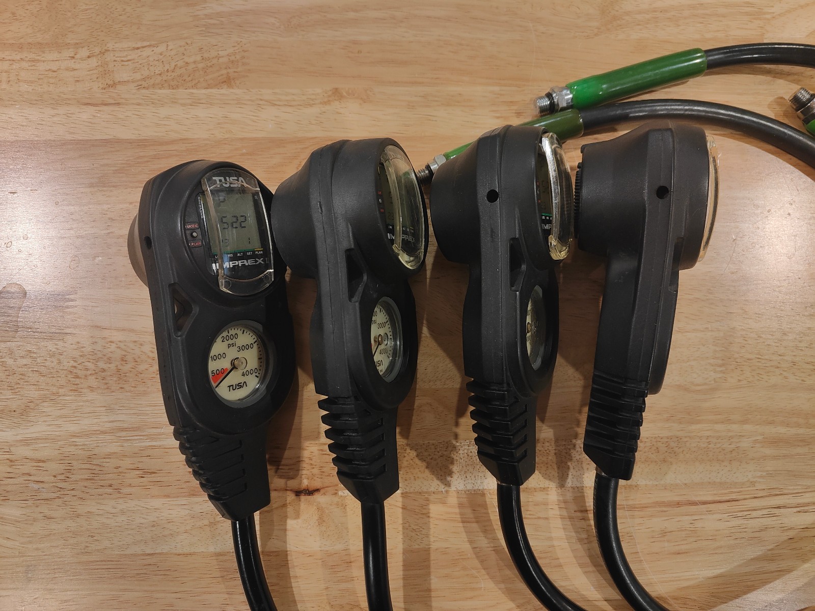 Tusa Imprex II IQ-400 Dive Computer Console with Compass, SPG. TESTED GOOD
