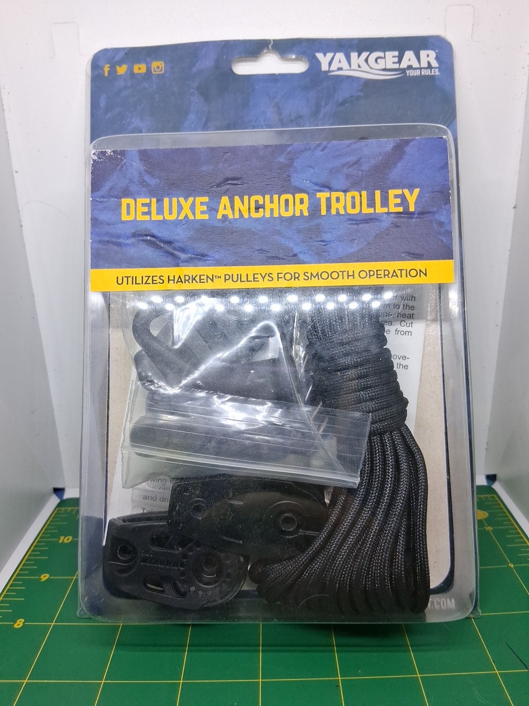 YakGear Deluxe Anchor Trolley Kit utilizes Harken Pulleys for smooth operation