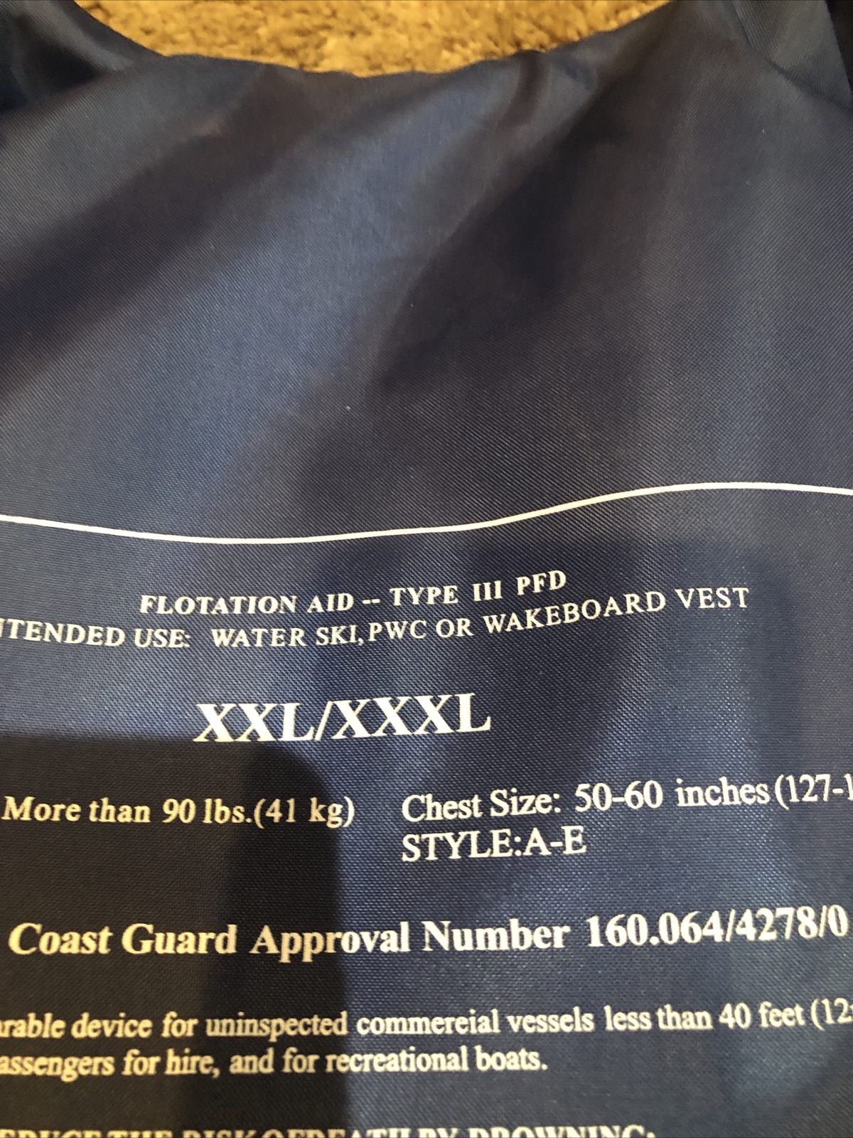 Mens Master Sportsman Type III Flotation Aid-XXL/XXXL-Over 90 Lb