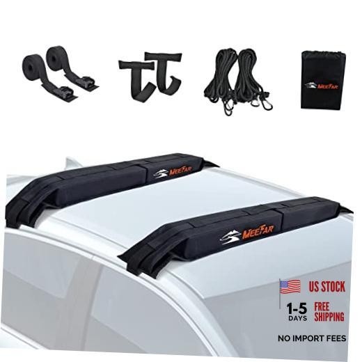 Universal Car Soft Roof Rack Pads Luggage Carrier System Use without Cross Bar