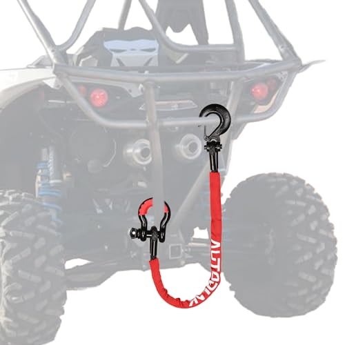 2.5FT UTV ATV Recovery Strap 19400LBS with Winch Hook and D-Ring Shackle, 2ft