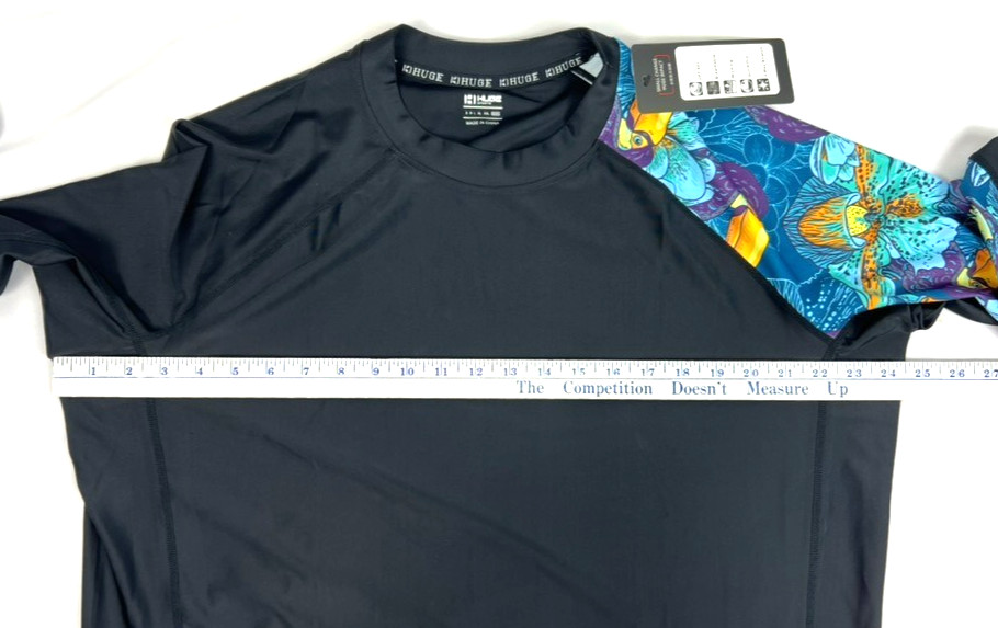 HUGE SPORTS Mens Rash Guard XXXL Long Sleeves UPF 50+ Sun Protection Swim Shirt