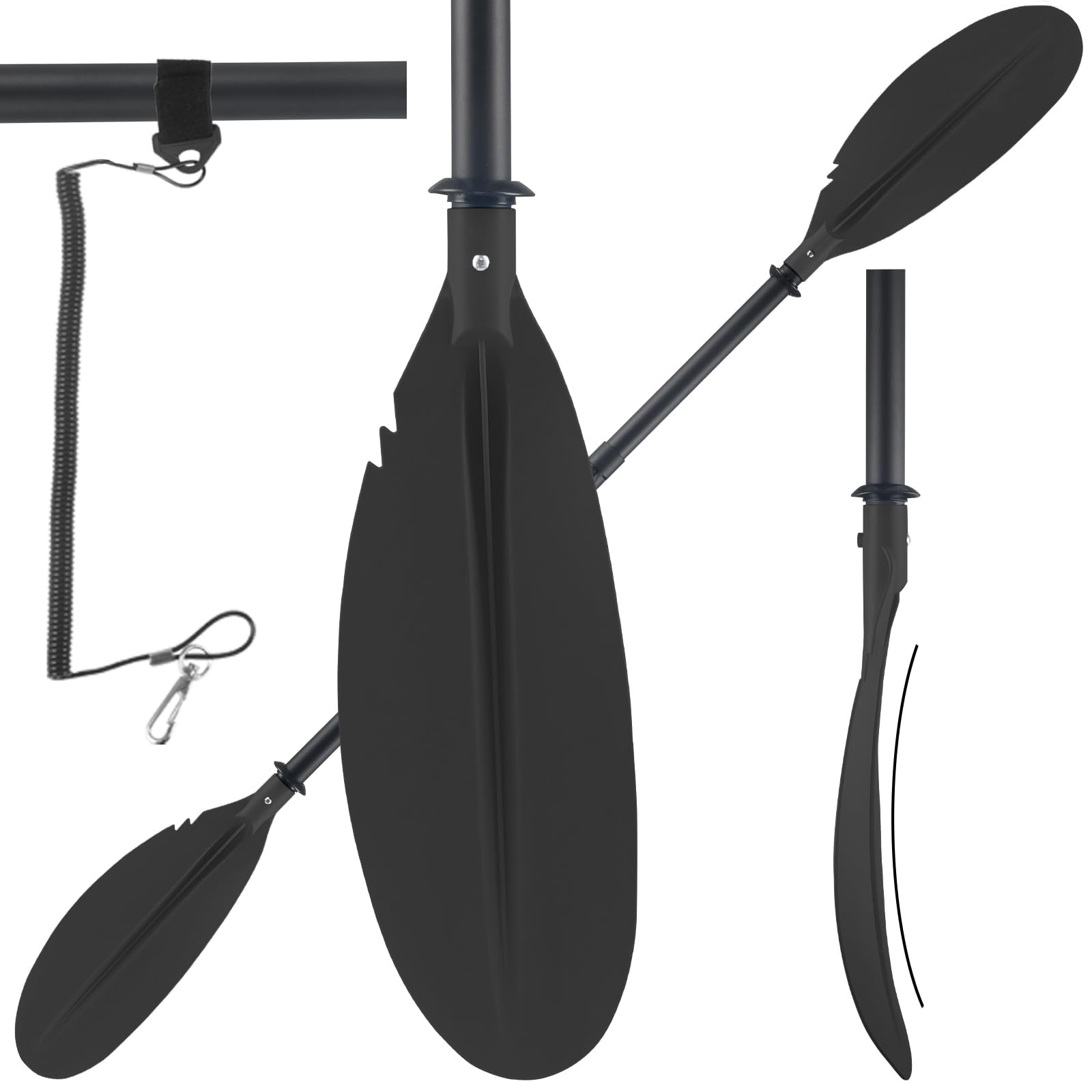 Frebuta Kayak Paddle70 To 95In Telescopic Carbon Fiber Kayak Paddle Frosted