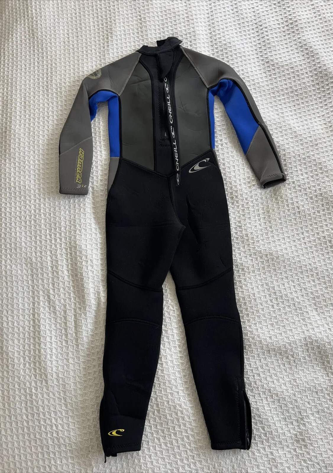 O’NEILL Hamer Full Body Wet Suit Back Zip Womens Size 8 Black Gray & Blue
