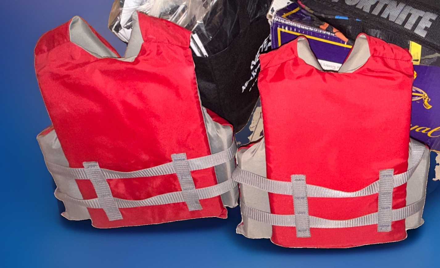 Lot of 2 Stearns Kids Life Vest Red 50-90 Pounds U. S. Coast Guard Approved/Ski!