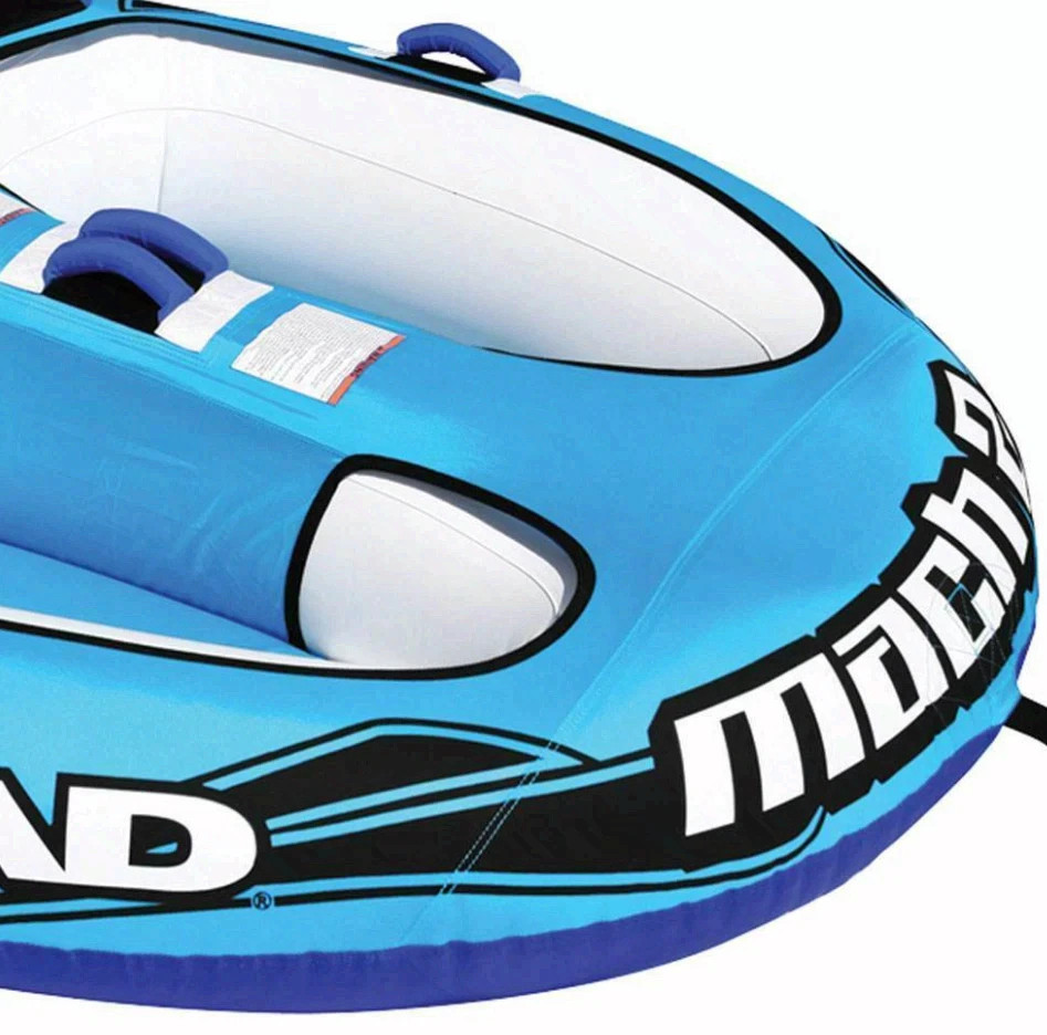 Airhead AHM2-2 Mach 2 Inflatable 2 Rider Cockpit Lake Boating Water Towable Tube