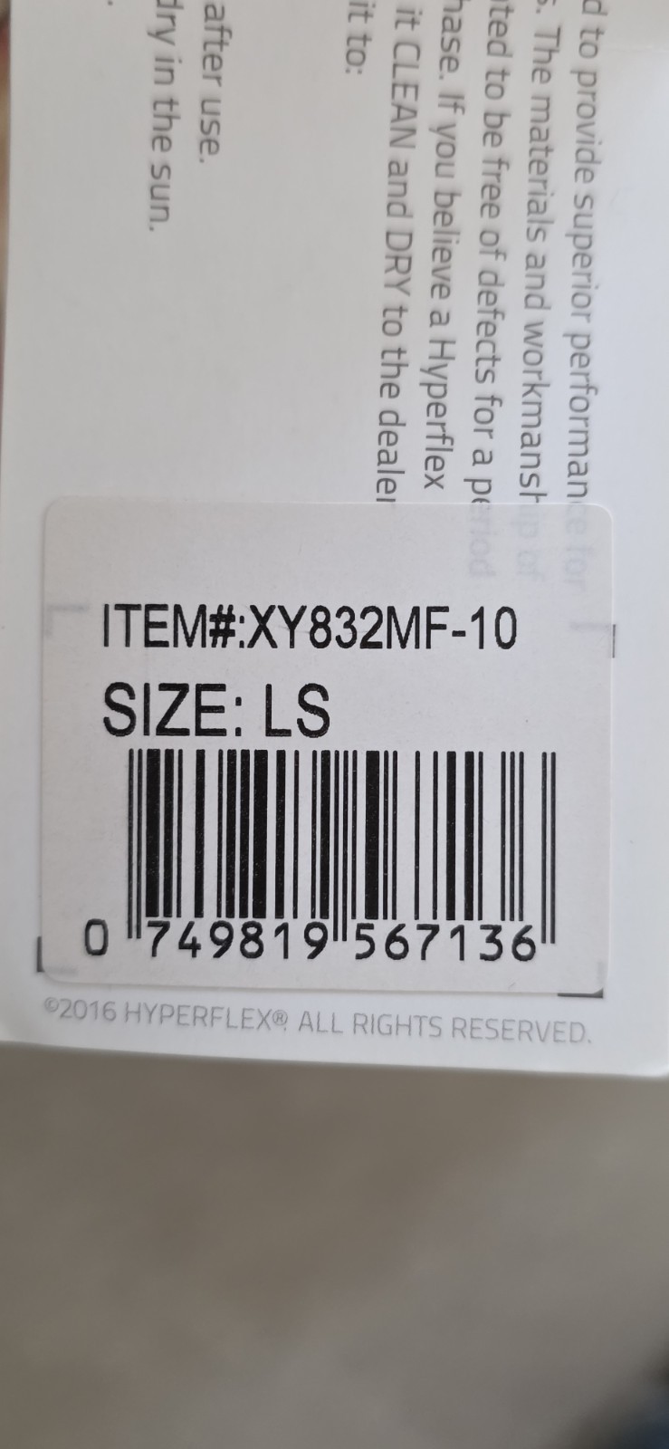 Hyperflex Men’s Wetsuit LS Black MPN XY832MF-10 UPC 0749819567136