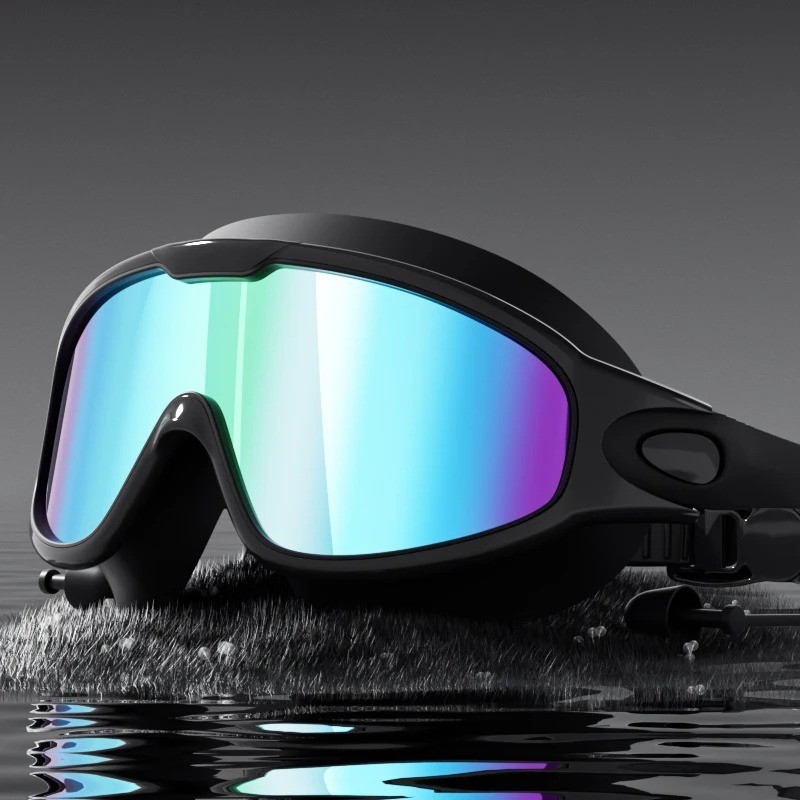 Adult Swimming Goggles Anti Fog UV Protection Wide View Leak Proof Swim Glasses