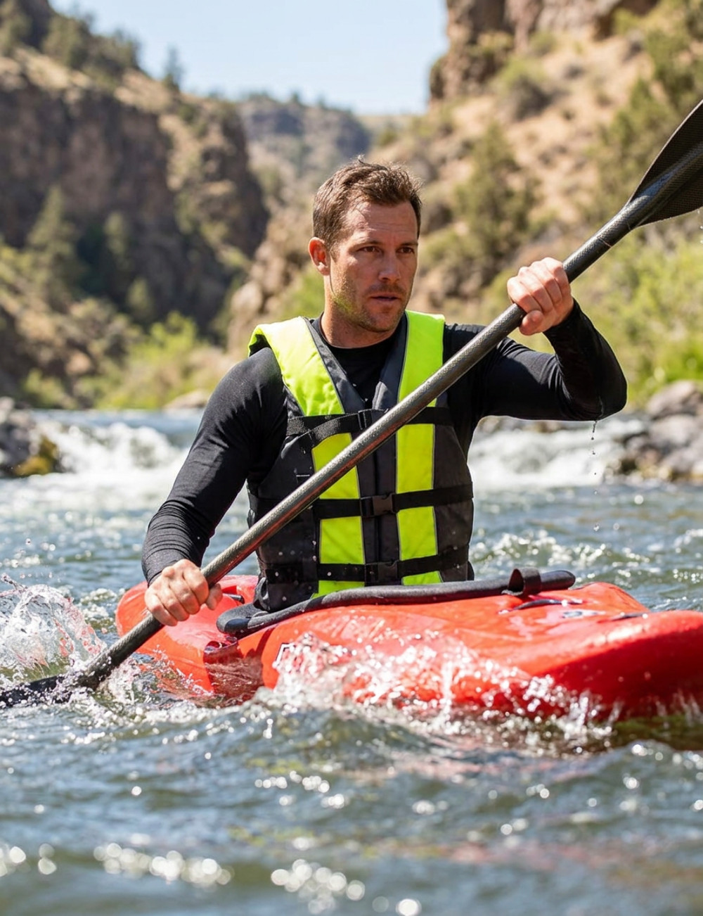 Hardcore life jacket paddle vest; Coast Guard approved Type III PFD life vest fl