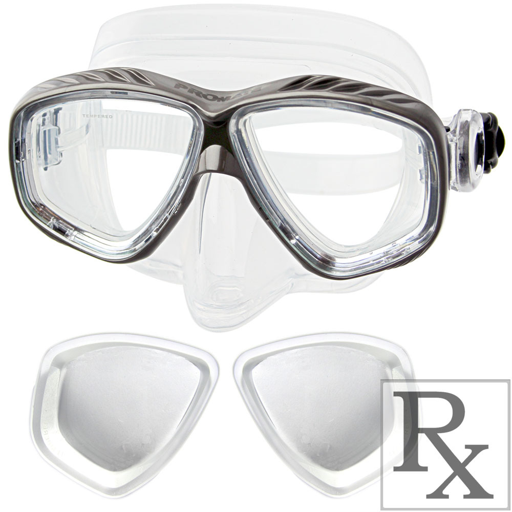 RX Prescription Optical Scuba Dive Snorkel Purge Mask Farsighted +1.0 to +4.5