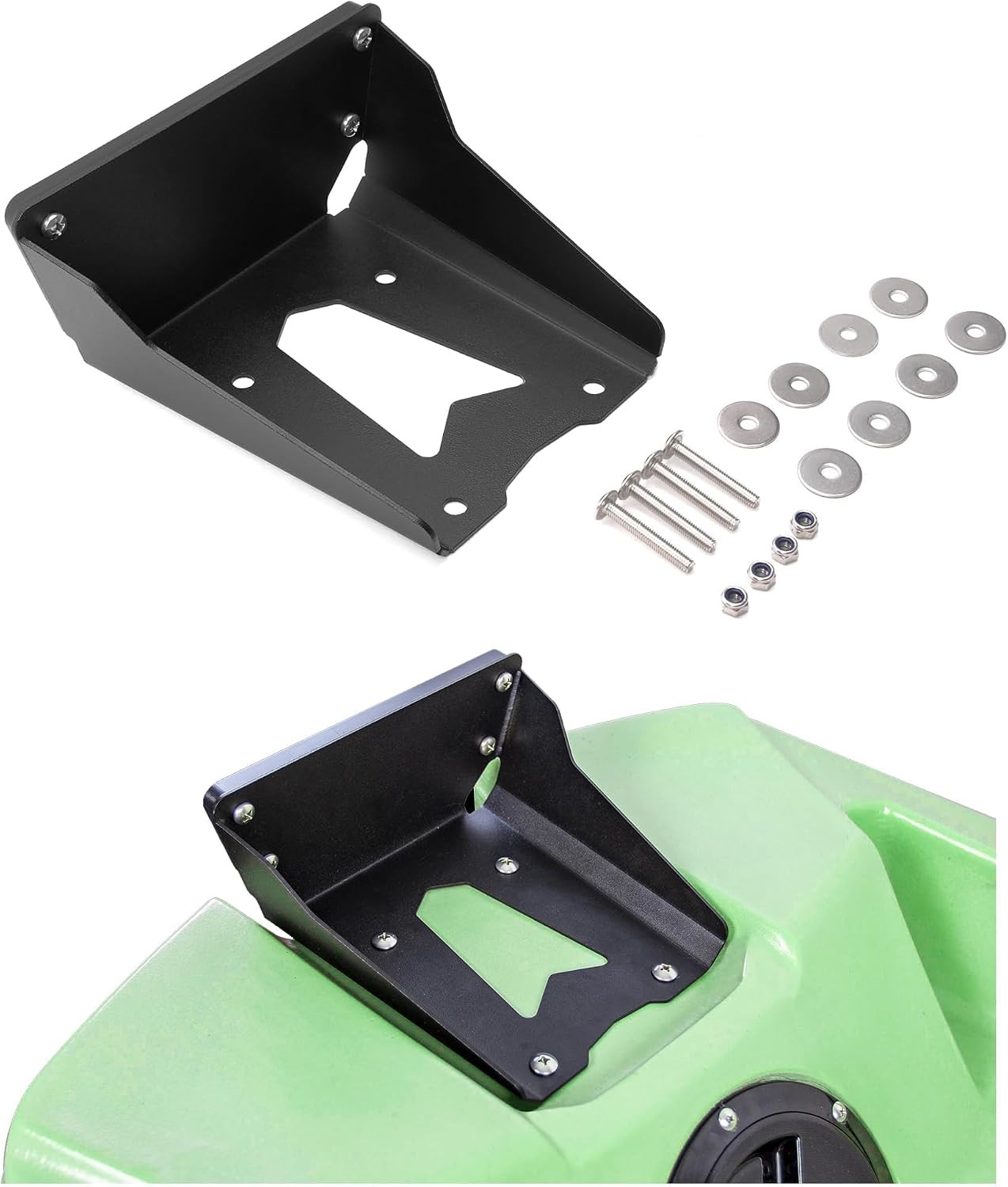 Universal Kayak Trolling Motor Mount Bracket Steel Transom Black