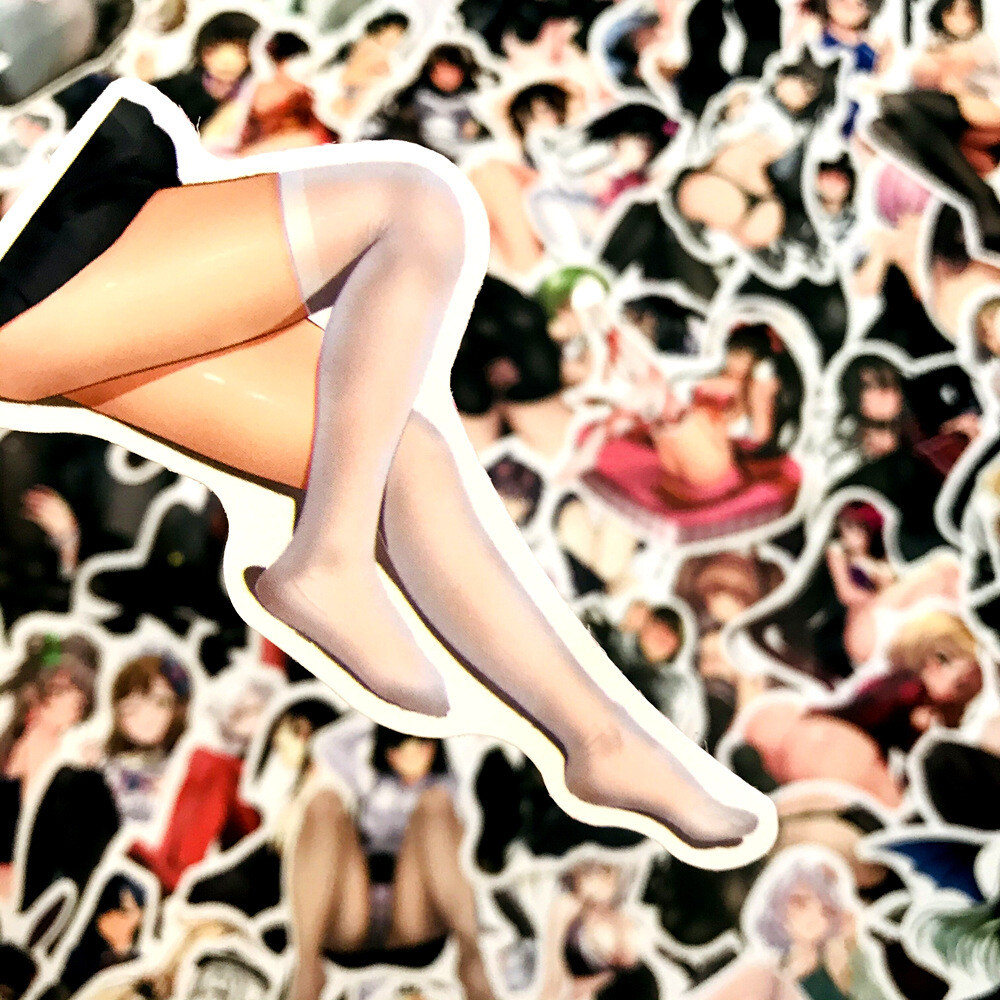 100 Sexy Legs Anime Girls Stickers Waifu Women Hentai Ahegao Feet Vinyl