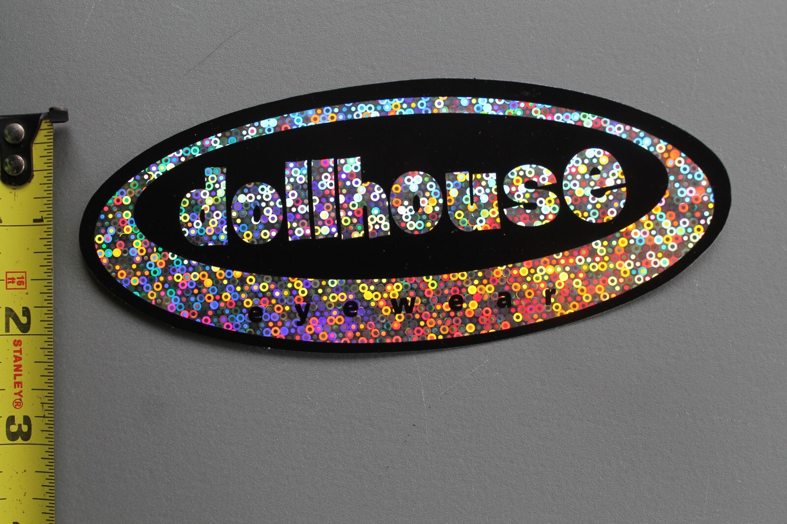 Dollhouse Eyewear Black Silver Glitter Sexy Girl OG V70A Vintage Surfing STICKER
