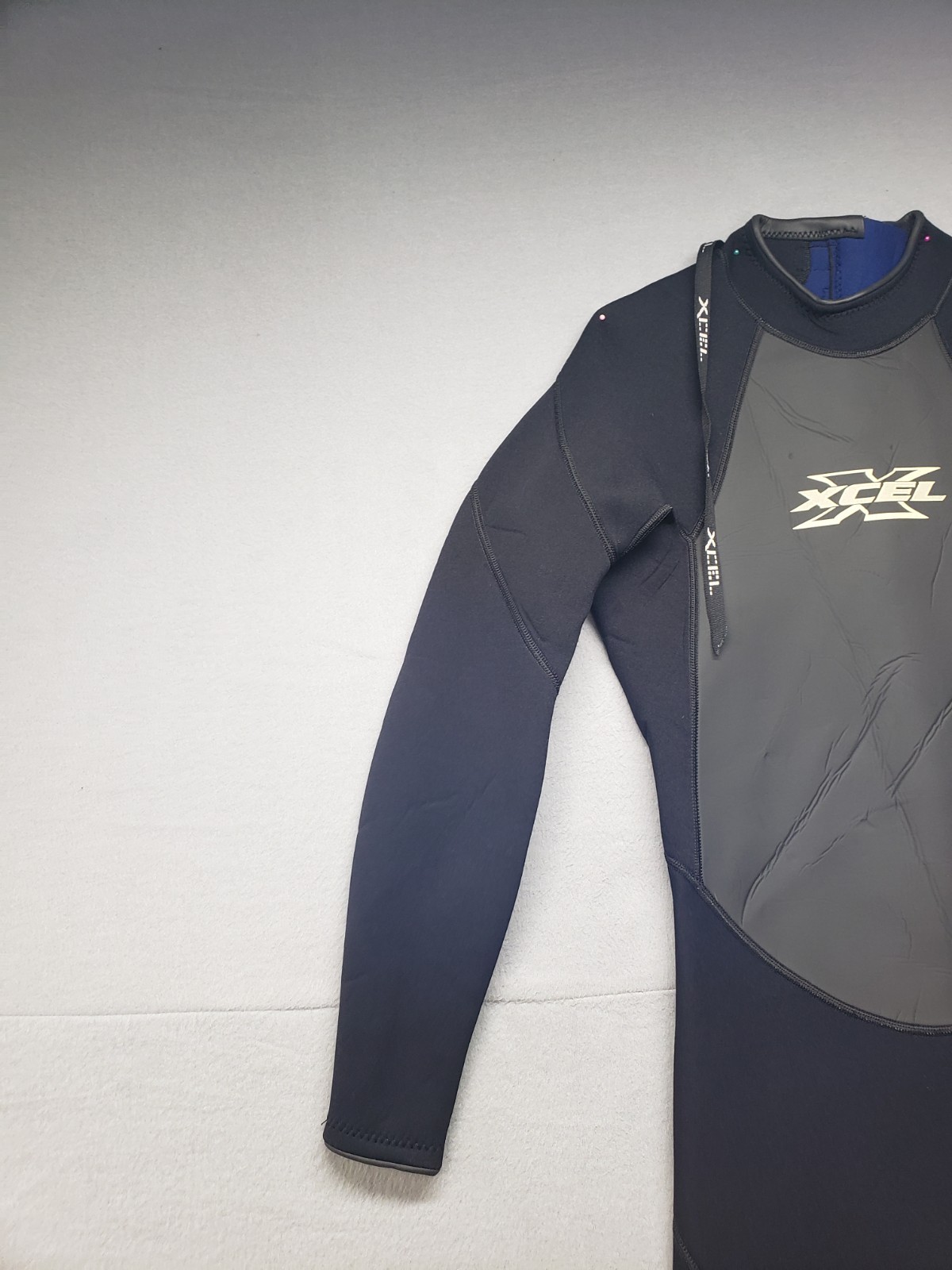 Xcel Men Full Wetsuit LT Black Gray Neoprene Surfing Dive Zip Up Waterproof