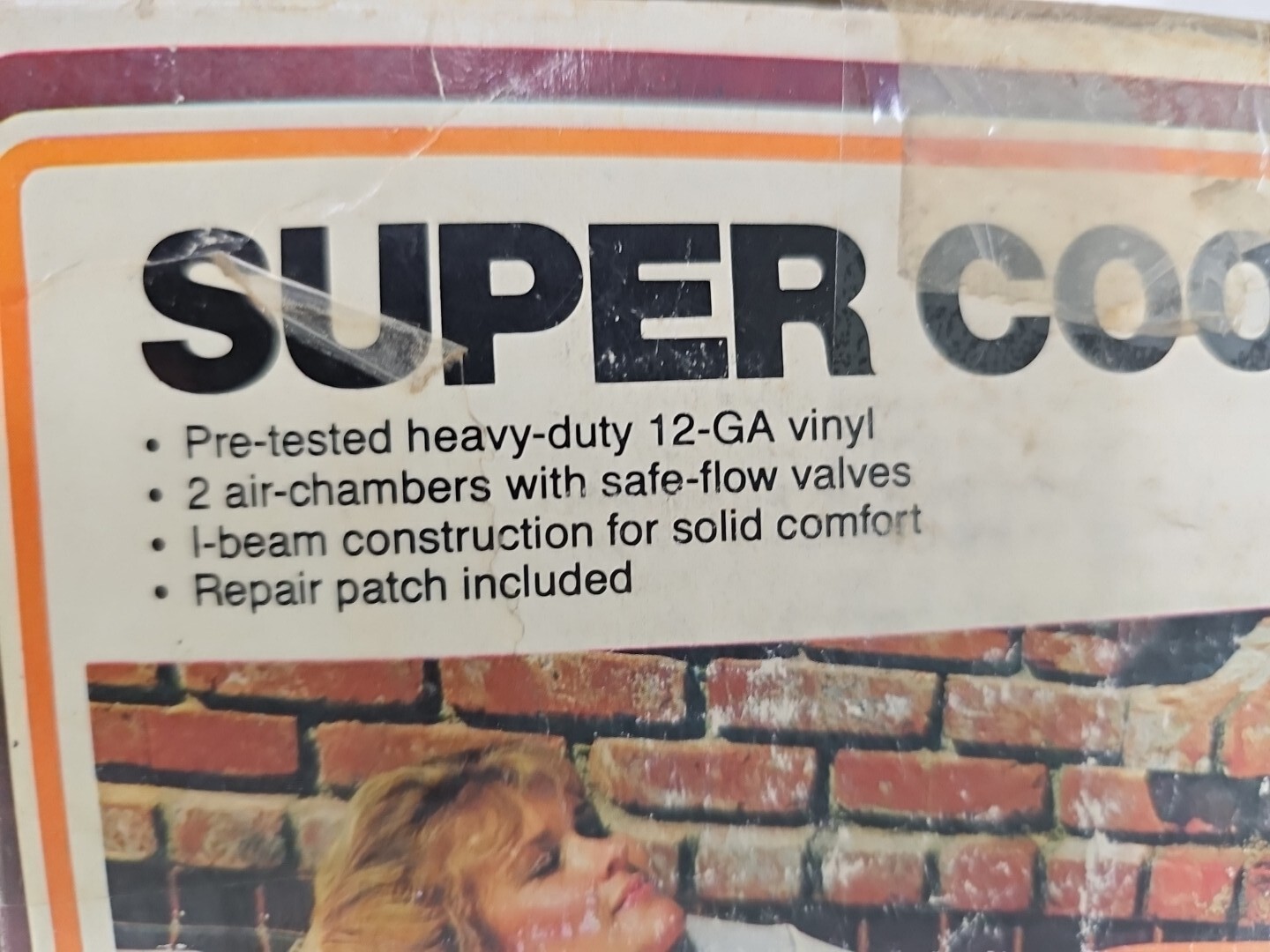 VTG 1980’S Luxury Pool Inflatable Super Cool Lounge Sz. 62″x 35″ THE SPORTSCAST