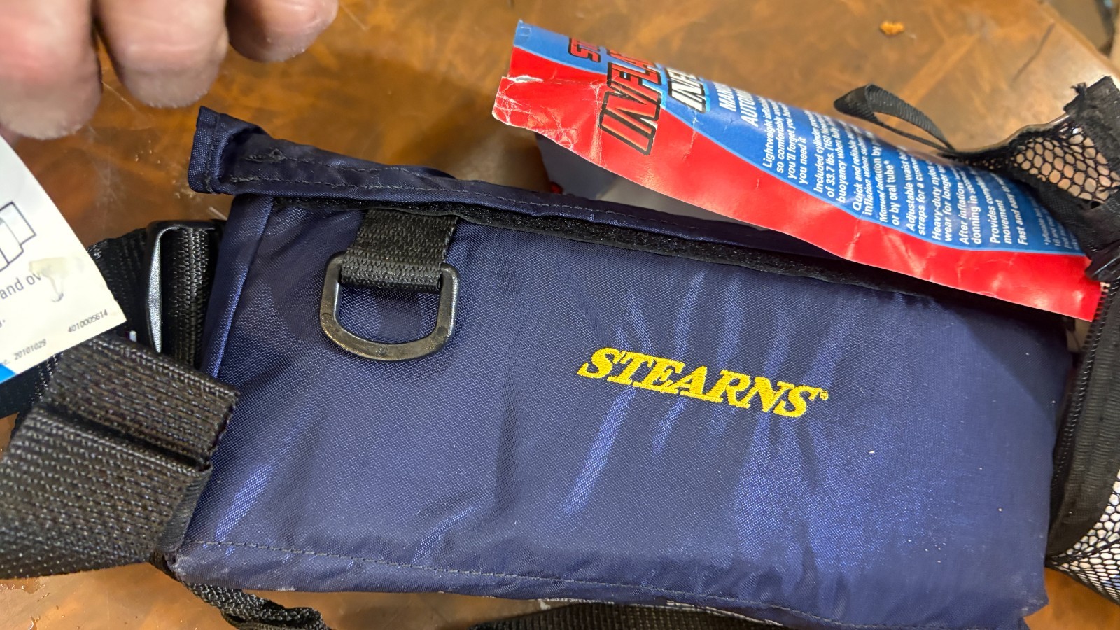 STEARNS INFLATA-BELT MAX INFLATABLE PFD TYPE V MANUAL/AUTOMATIC #0575NAV-00-000