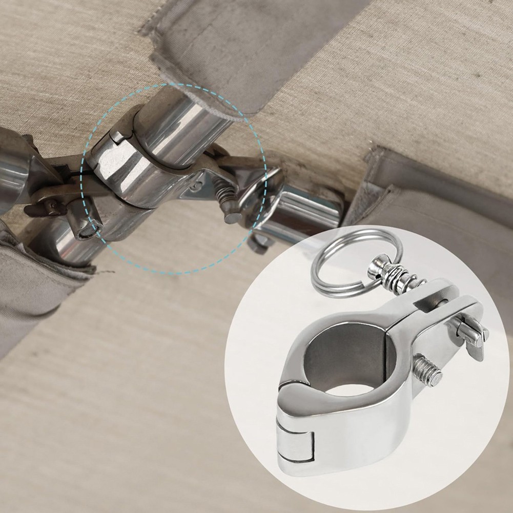 Boat Accessory Stainless Steel Slide Clamp for Round Tube 20mm to 50mm Diameter