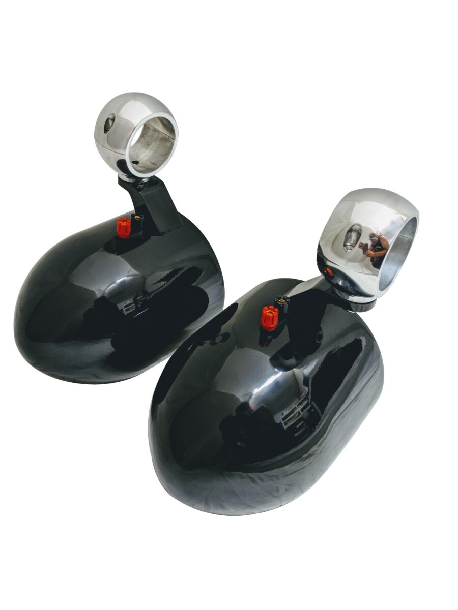 Krypt 6.5″ Bullet Style Wakeboard Tower Speaker Cans, Pods, Polished or Black
