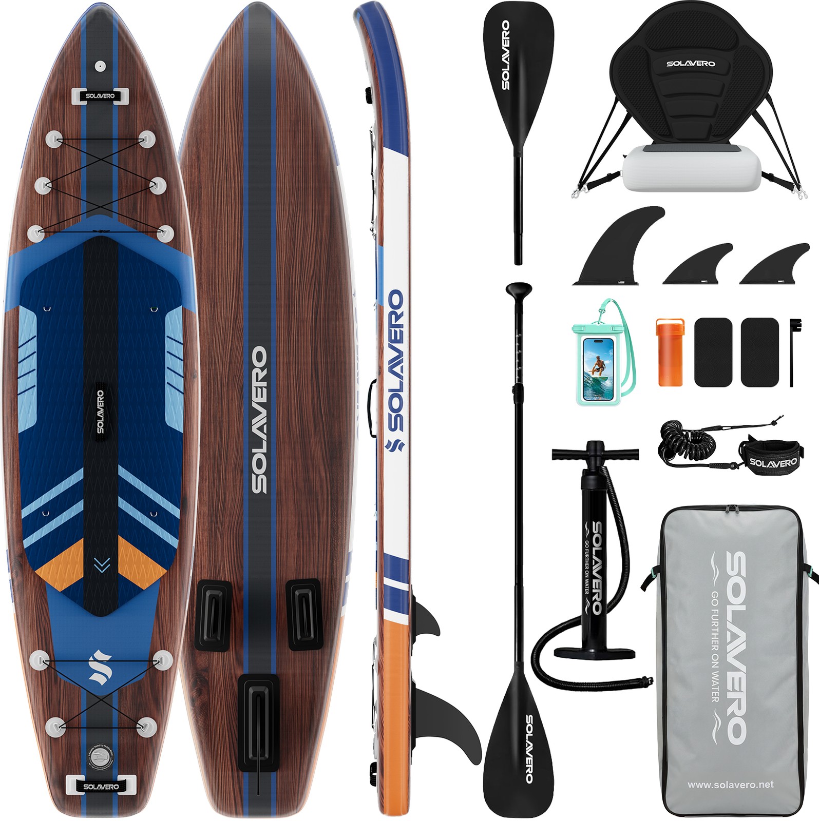 11’6″ x 35″ Inflatable Stand Up Paddle Board with Seat, SUP Boards Accessories