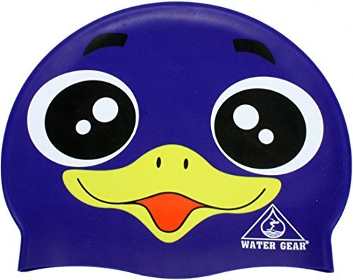 CRITTER Learn to Swim Cap Animals Silicone Kids Swimming Fish Cat Bear 39700 NEW