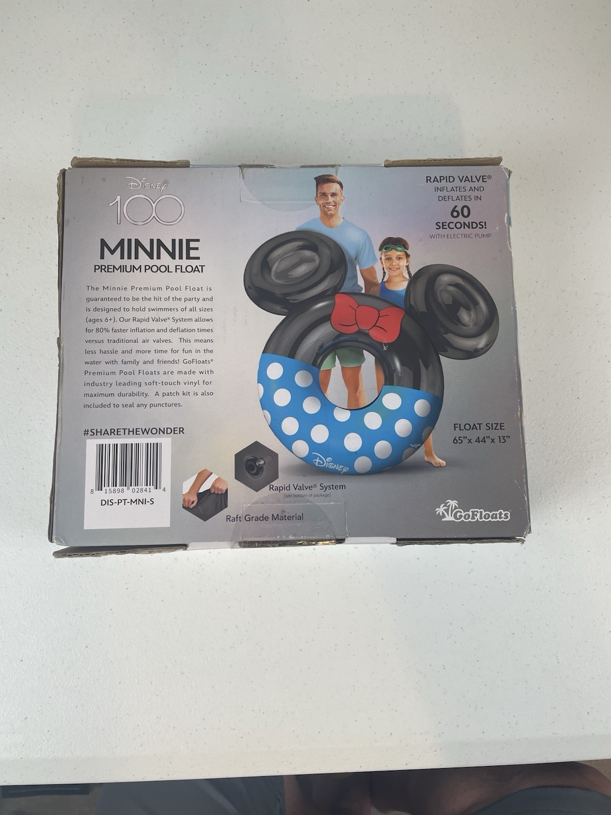 Pool Float Disney Minnie Mouse ages 6 + 44 inch 300 lbs capacity kids and adults