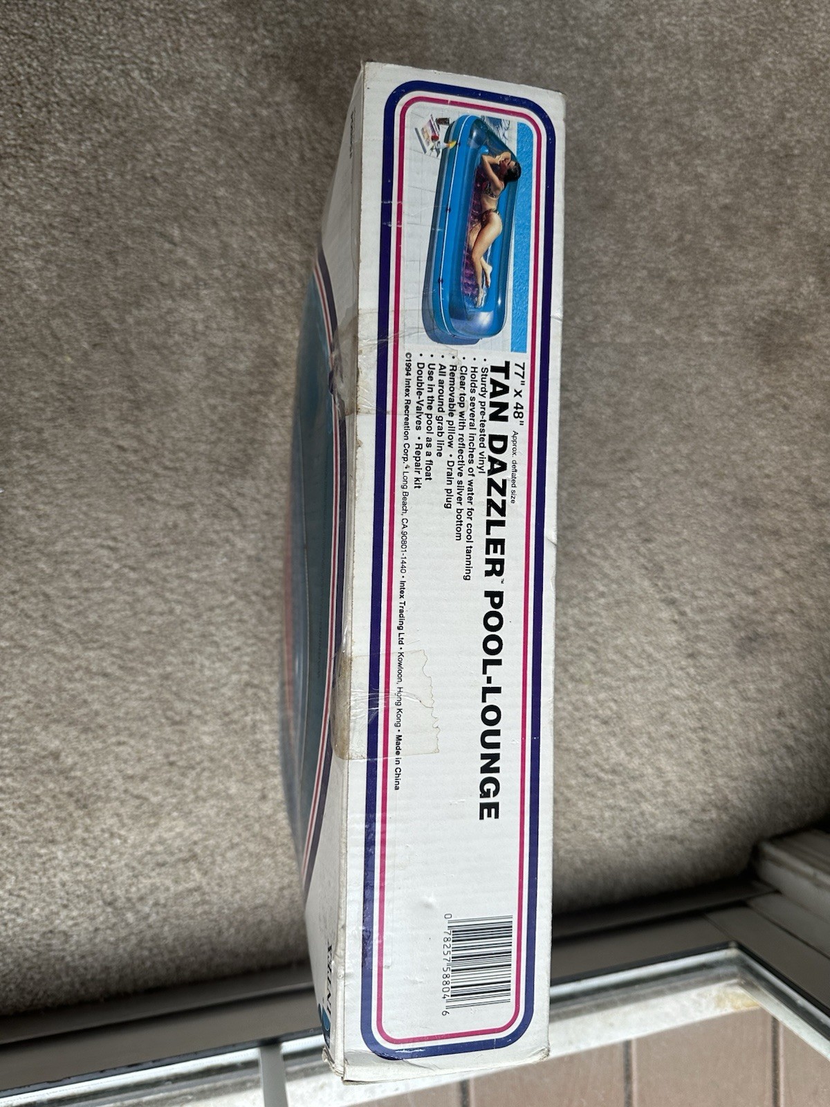 New VTG 1997 Intex Wet Set Premium Tan Dazzler Pool Lounge #58804 77″X48″
