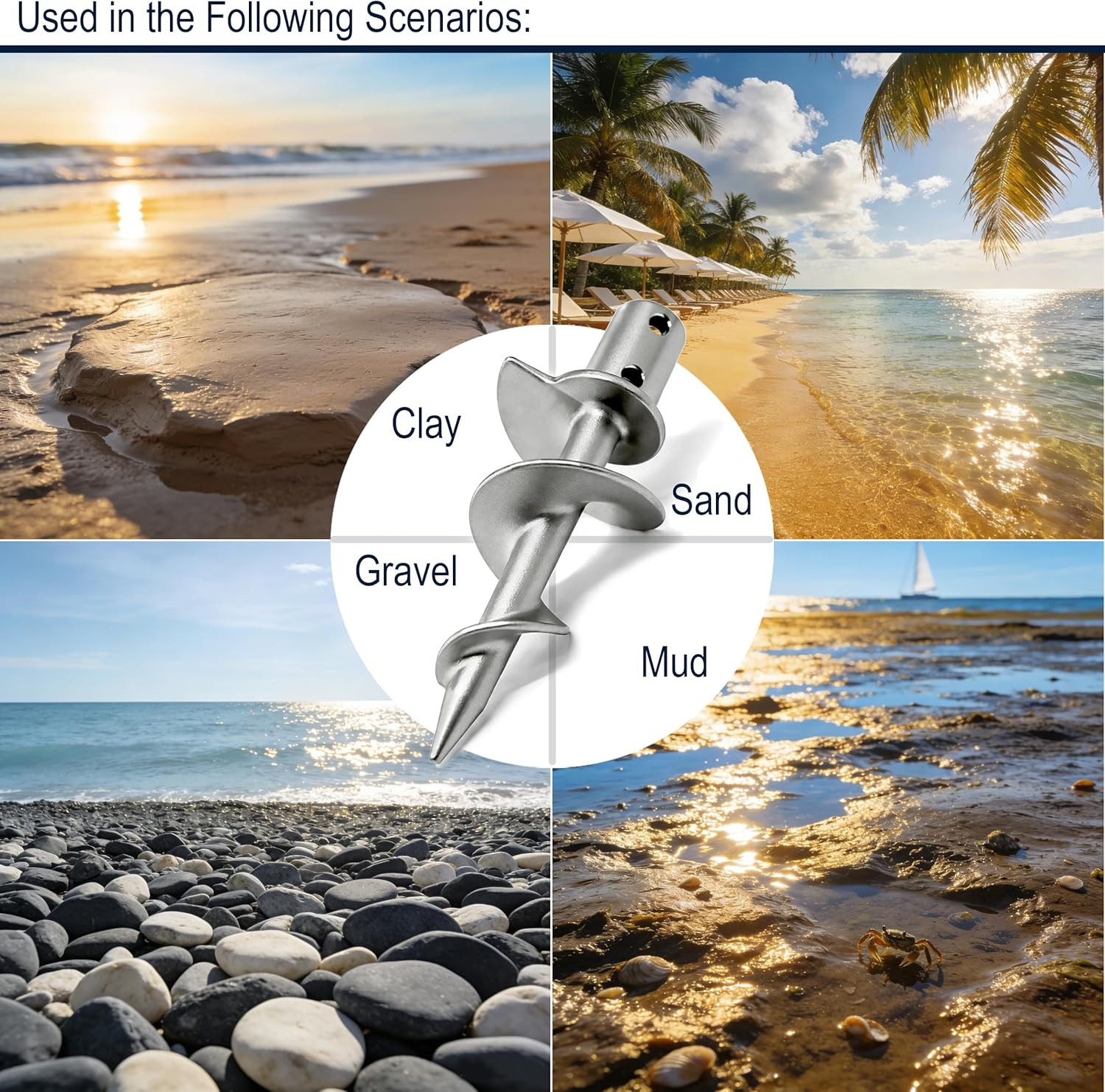 304 Stainless Steel Dock Sand Anchor – Versatile Underwater & Dock Base Use