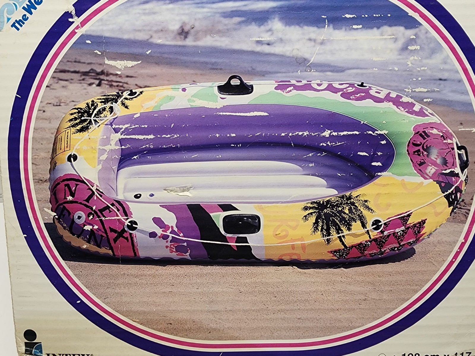 1996 INTEX The Wet Set Club 200 2 Person Inflatable Boat 3 Air Chambers 78×46