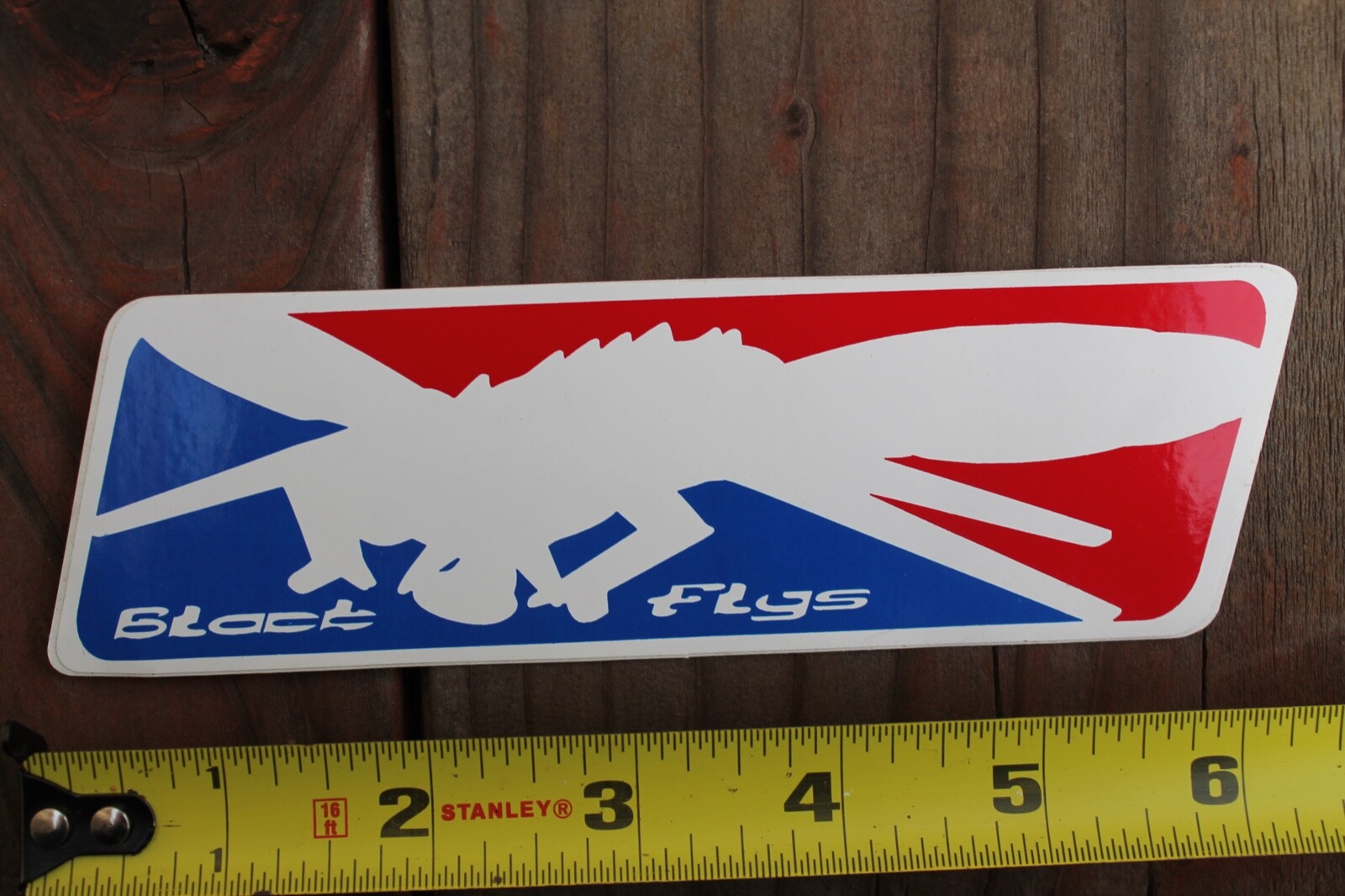 BLACK FLYS Eyewear Red White Blue Fly OG USA SUNGLASSES Vintage Surfing STICKER