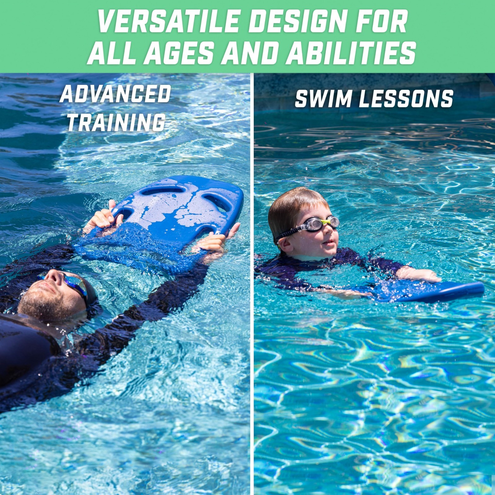 Swim Kickboard for Training – Adult & Kids Sizes – X5 Pool Exercise Float