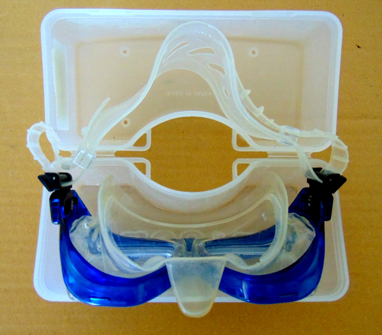 Sherwood Magnum 4 Scuba Diving Mask Tempered Glass Blue Adult Adjustable Size🔥