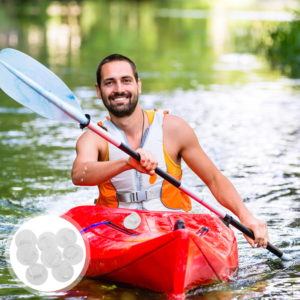 8 Pcs Paddleboard Accessories Patch Kit Kayak Elastic Rope Buckle D-ring