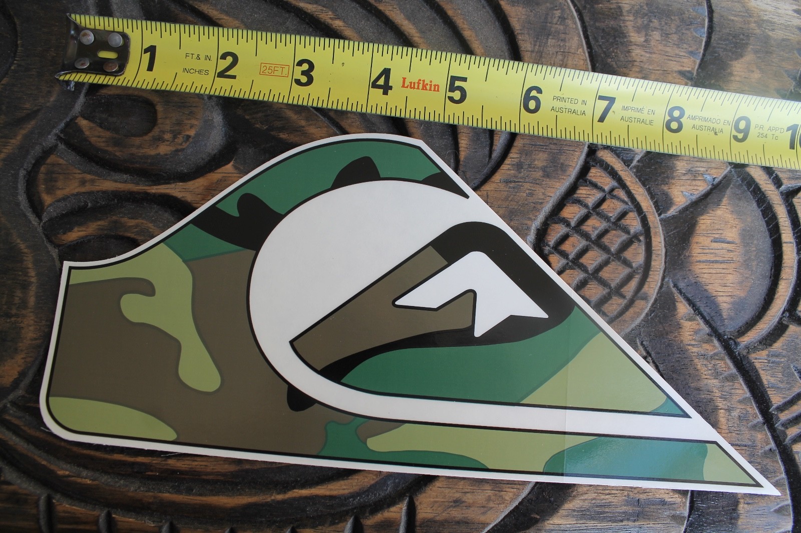 QUIKSILVER Surfboards Camo Army Green Wave Mountain Logo Big Surfing STICKER