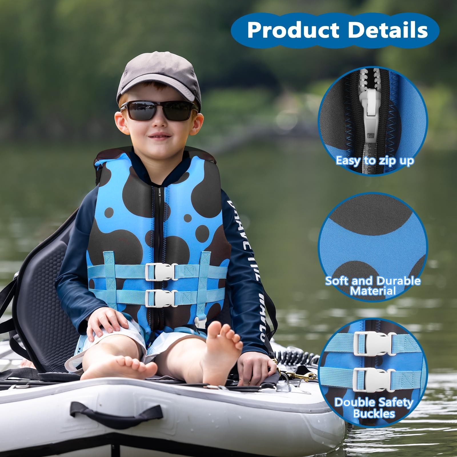 Chriffer Toddler Swim Vest Jacket For Boys Girls 20-70 Pounds/2-10 Years Kids