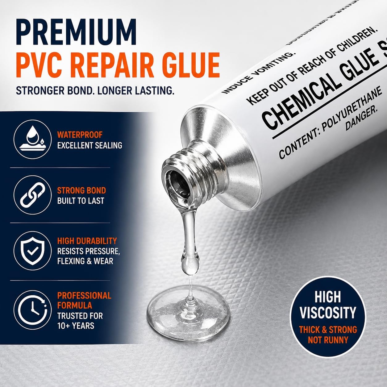 Heavy Duty PVC Repair Kit for Inflatable Boats & Kayaks – Waterproof Permanen…