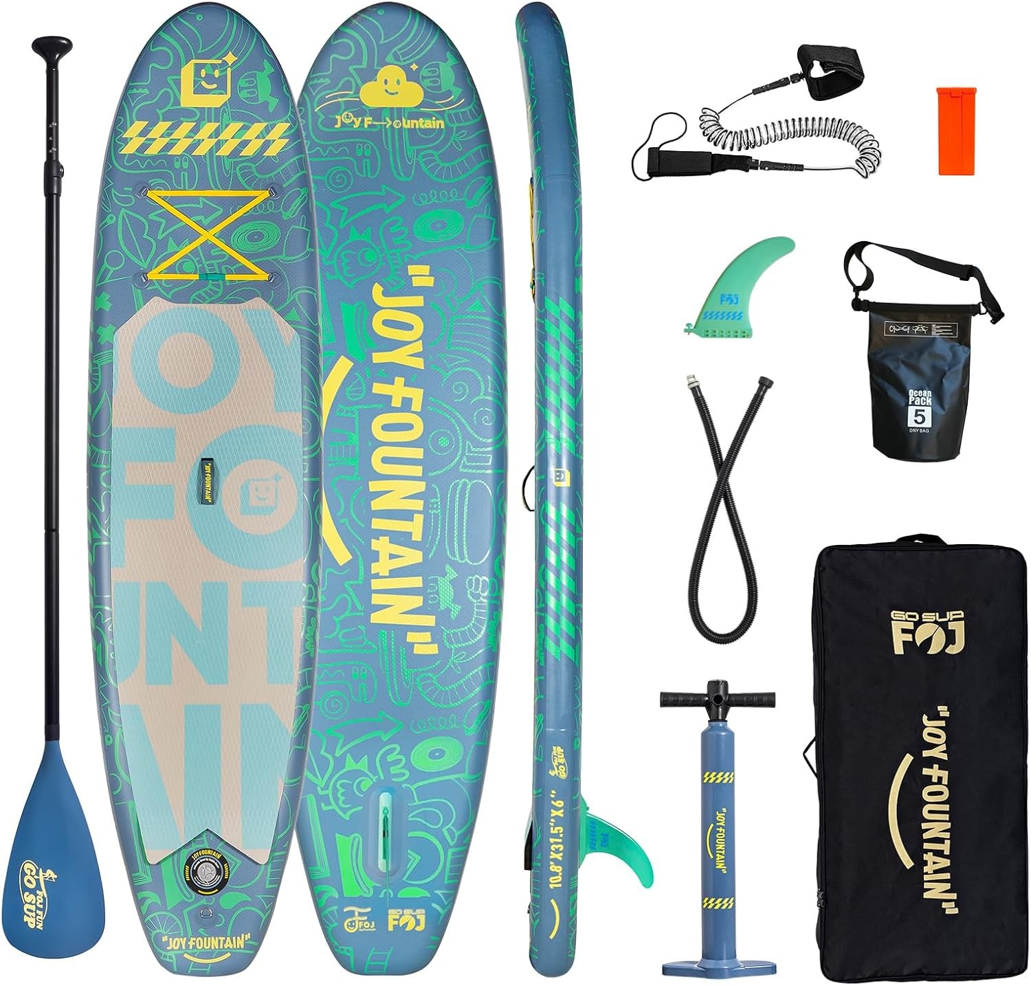 Inflatable Paddle Board 10.8’x31.5″x6″ Stand Up Paddle Boards Premium SUP Board
