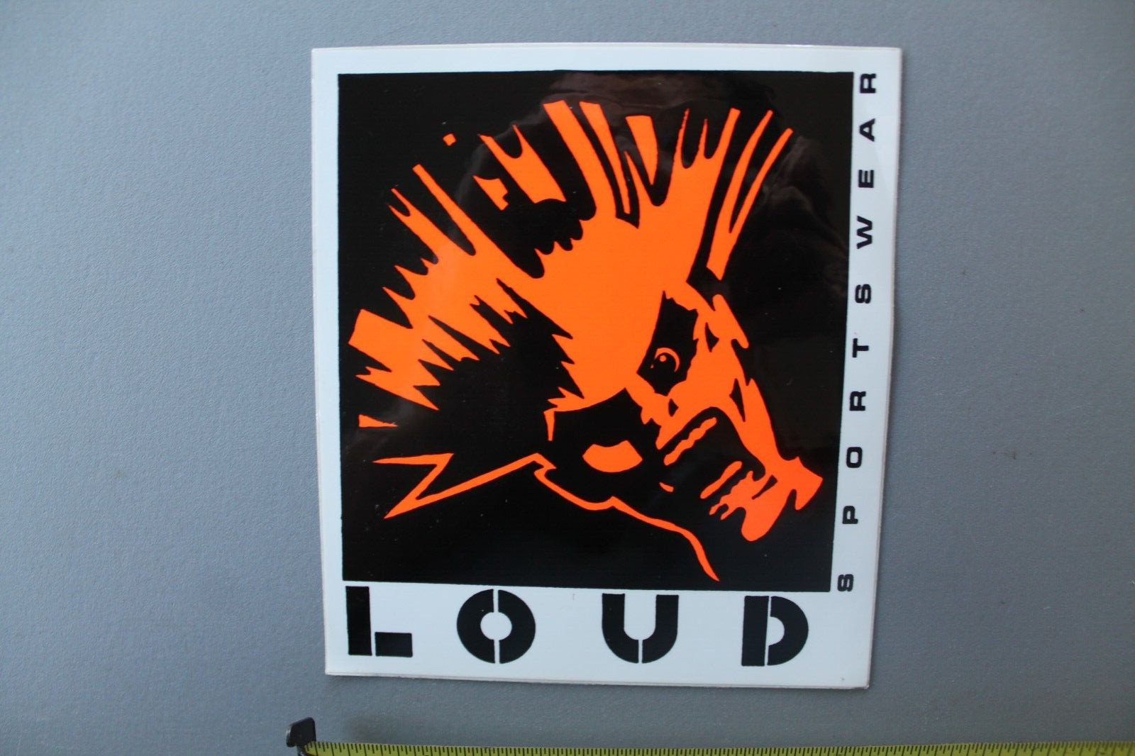 Loud Sports Wear Clothing Skate Neon Orange 80’s OG V69B Vintage Surfing STICKER