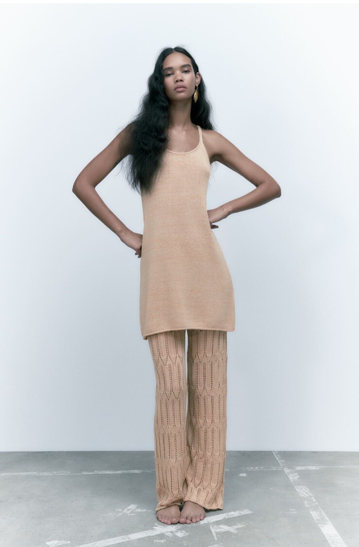 EUC Zara Rustic knitted outfit tank top & pants SZ M $148