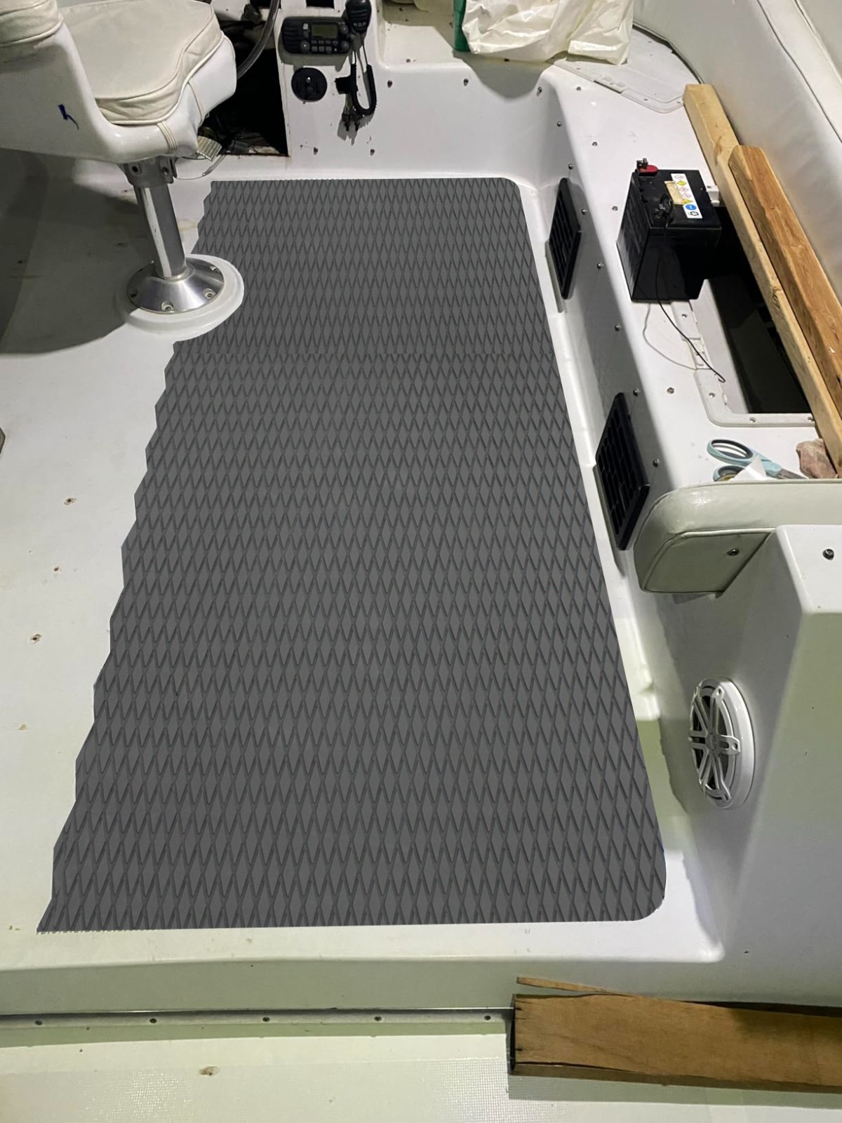 Surf Traction Pad Teak Marine Kayak Flooring EVA Foam Boat Decking Mat 35”x94”