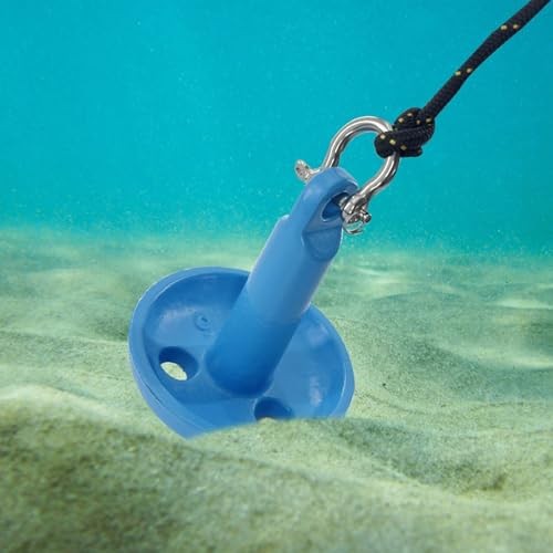 XIALUO Marine Mushroom Anchor Kit 5 lb Blue PE Coated Kayak Anchor Accessories